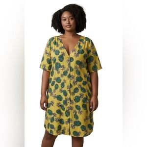 DOLLS KILL Glamorous Curve pineapple print dress